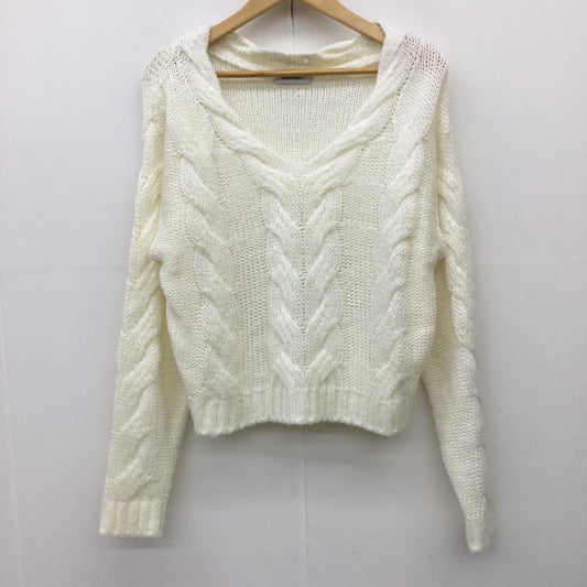 ダズリン dazzlin ニット、セーター 長袖 M  白 / ホワイト /  レディース USED 古着 中古 10139809