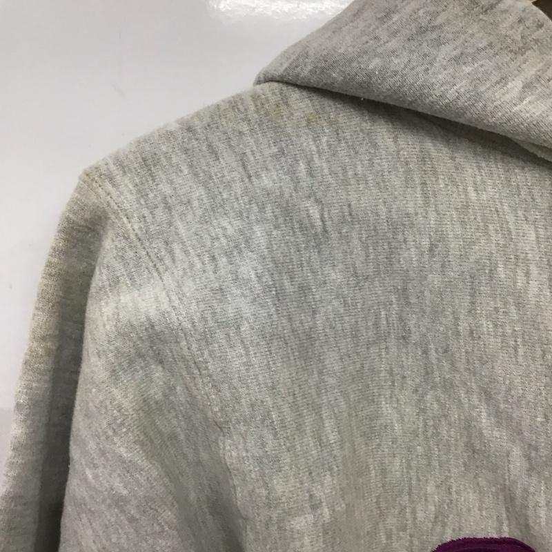 チャンピオン Campion パーカー 長袖 長袖パーカー プルオーバーパーカー スウェット 90s reverse weave リブライン usa製 M ロゴ、文字 灰 / グレー /  メンズ USED 古着 中古 10148557