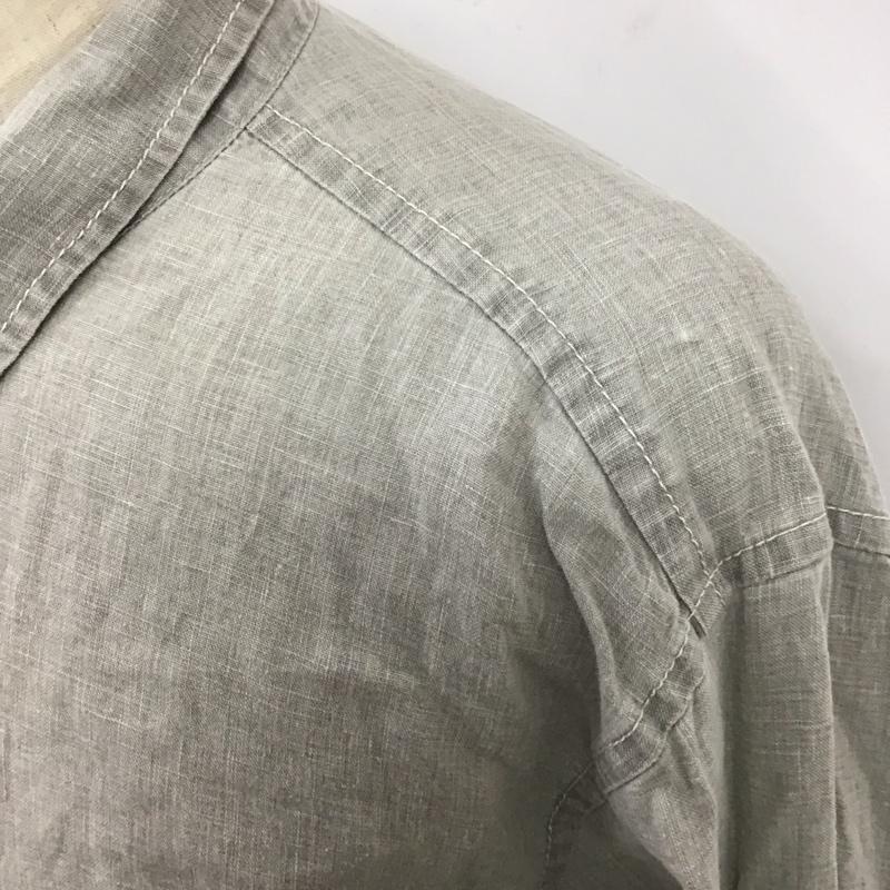 トミーバハマ Tommy Bahama シャツ、ブラウス 長袖 長袖シャツ カラーシャツ ポケットシャツ 長袖カットソー XXL ロゴ、文字 灰 / グレー /  メンズ USED 古着 中古 10119946