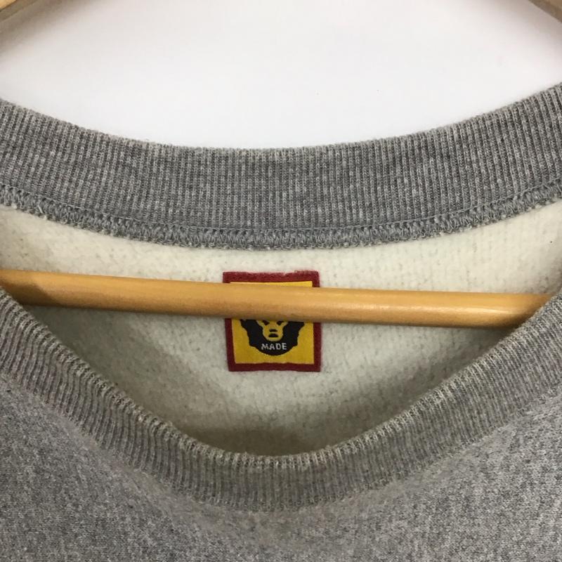 ヒューマンメード HUMAN MADE トレーナー 長袖 KAWS スウェット 裏起毛 プリント XL ロゴ、文字 灰 / グレー /  メンズ USED 古着 中古 10133567
