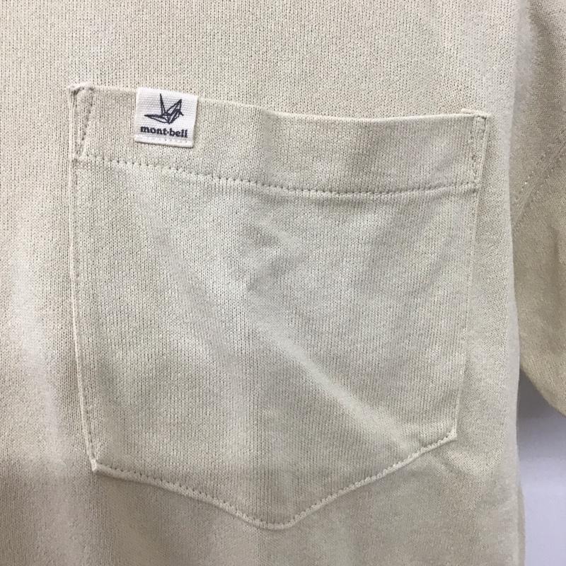 モンベル mont-bell Tシャツ 半袖 2104801 KAMICOT 半袖カットソー クルーネックカットソー L 無地 ベージュ / ベージュ /  メンズ USED 古着 中古 10125921