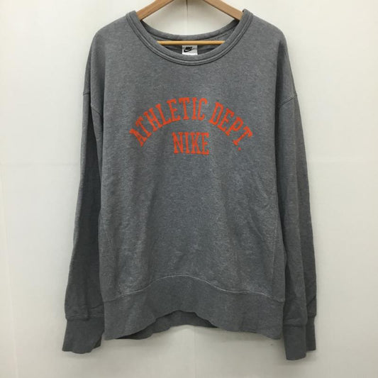 ナイキ NIKE トレーナー 長袖 DX0026-091 L ロゴ、文字 灰 / グレー /  メンズ USED 古着 中古 10141444