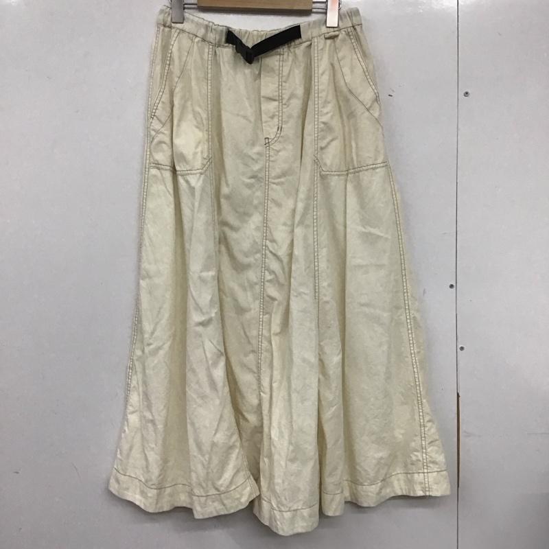 ニコアンド niko and... スカート ロングスカート L 無地 白 / ホワイト /  レディース USED 古着 中古 10140408