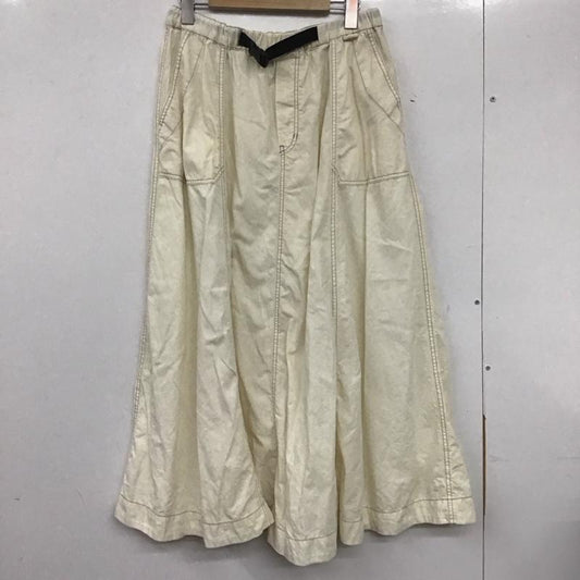 ニコアンド niko and... スカート ロングスカート L 無地 白 / ホワイト /  レディース USED 古着 中古 10140408