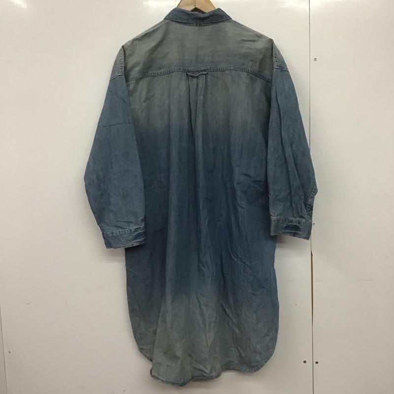 スタディオクリップ studio CLIP ワンピース ロングスカート 長袖シャツワンピース ロングワンピース デニム L 無地 インディゴ / インディゴ /  レディース USED 古着 中古 10145408