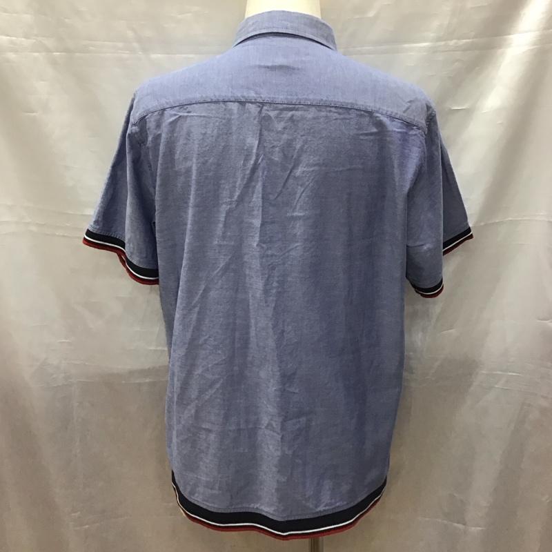 ビームス ハート BEAMS HEART シャツ、ブラウス 半袖 42-01-0067-152 L 無地 青 / ブルー /  メンズ USED 古着 中古 10117024