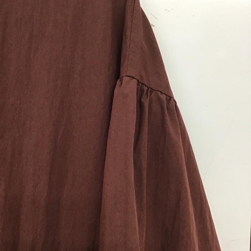 ローリーズファーム LOWRYS FARM シャツ、ブラウス 七分袖 FREE 無地 茶 / ブラウン /  レディース USED 古着 中古 10137196