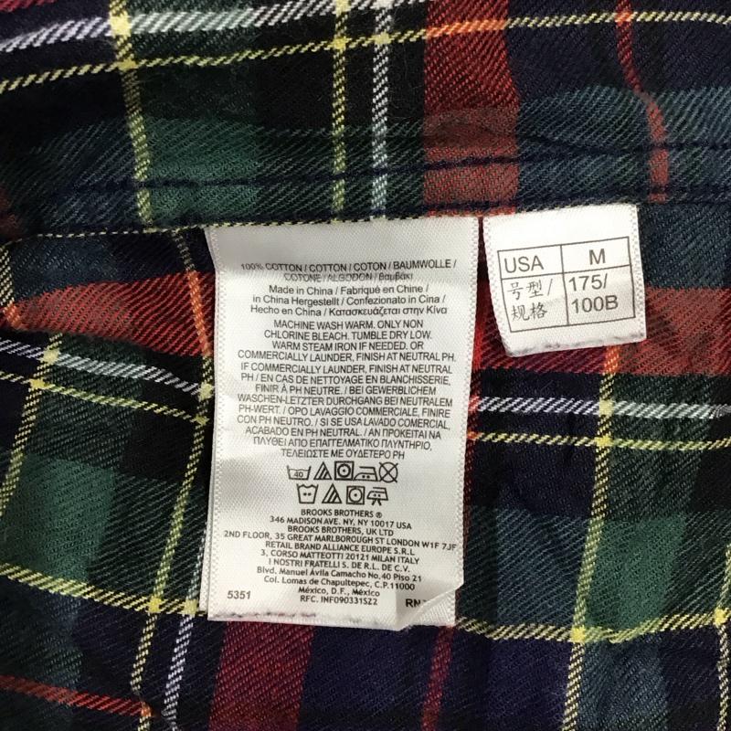 ブルックスブラザーズ BROOKS BROTHERS シャツ、ブラウス 長袖 ボタンダウン コットン M チェック 赤 / レッド / X 紺 / ネイビー / X カーキ / カーキ / X 黄 / イエロー /  メンズ USED 古着 中古 10118389