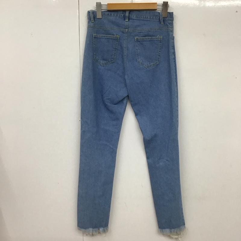リルリリー lilLilly パンツ デニム、ジーンズ L18SS-PT201 デニムパンツ ダメージパンツ M 無地 インディゴ / インディゴ /  レディース USED 古着 中古 10117416