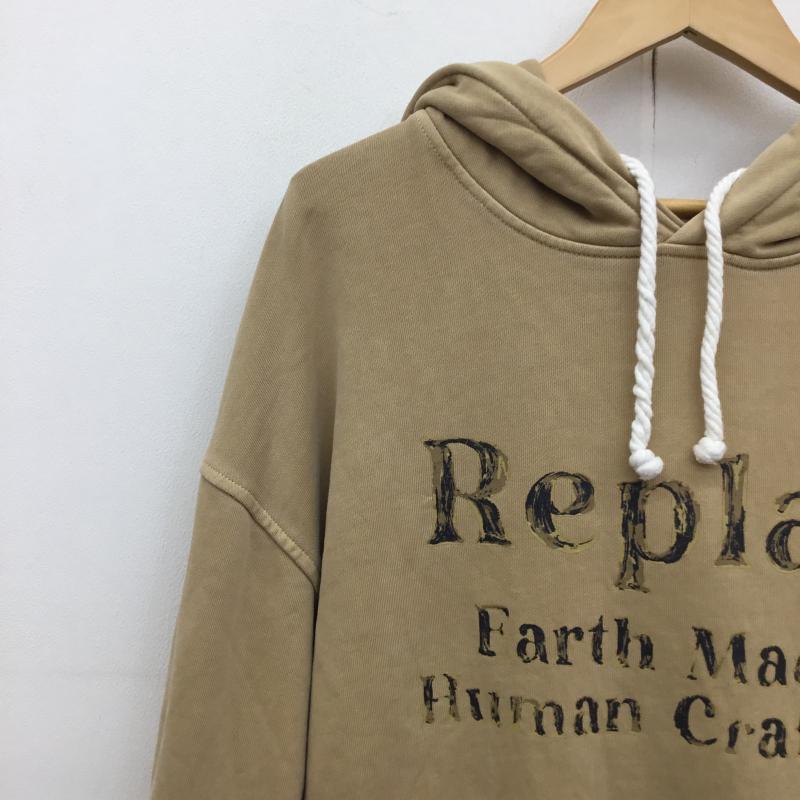 リプレイ REPLAY パーカー 長袖 REPLAY パーカー　M6157.000.23316E XL ロゴ、文字 茶 / ブラウン /  メンズ USED 古着 中古 10120878