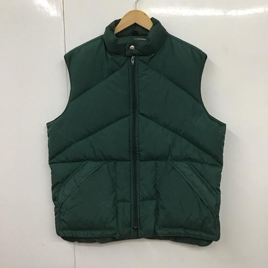 古着 USED ベスト ベスト ジップアップダウンジャケット ノースリーブジャケット アウター L 無地 緑 / グリーン /  メンズ USED 古着 中古 10130646