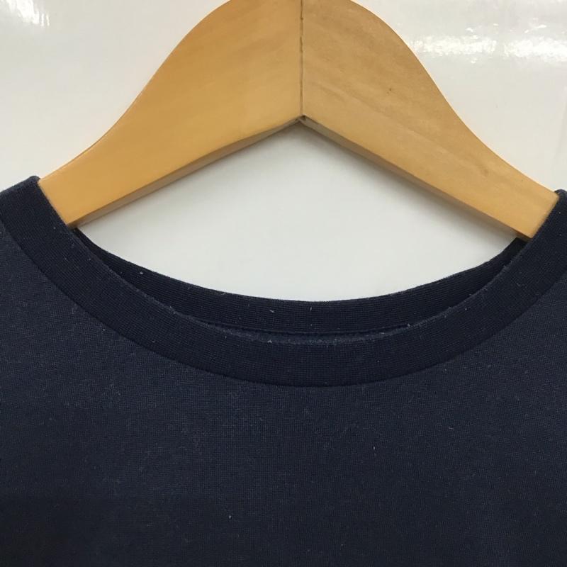 ザノースフェイス THE NORTH FACE カットソー 長袖 nt81520 長袖カットソー プリントTシャツ クルーネックカットソー M ロゴ、文字 紺 / ネイビー /  メンズ USED 古着 中古 10130473