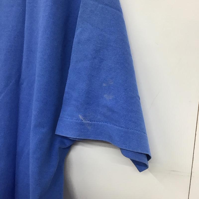 フルーツオブザルーム FRUIT OF THE LOOM Tシャツ 半袖 半袖カットソー プリントTシャツ クルーネックカットソー 80s L ロゴ、文字 青 / ブルー /  メンズ USED 古着 中古 10138161