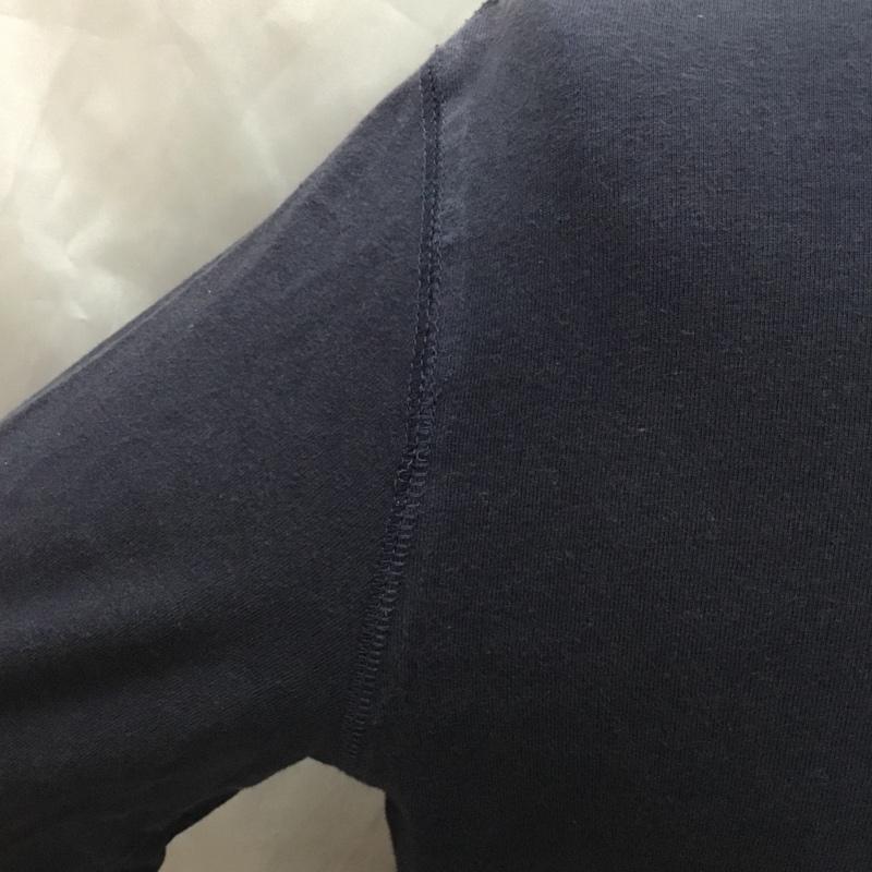 ヌメラルズ NUMERALS Tシャツ 半袖 半袖カットソー クルーネックカットソー 無地Tシャツ L 無地 紺 / ネイビー /  メンズ USED 古着 中古 10114607