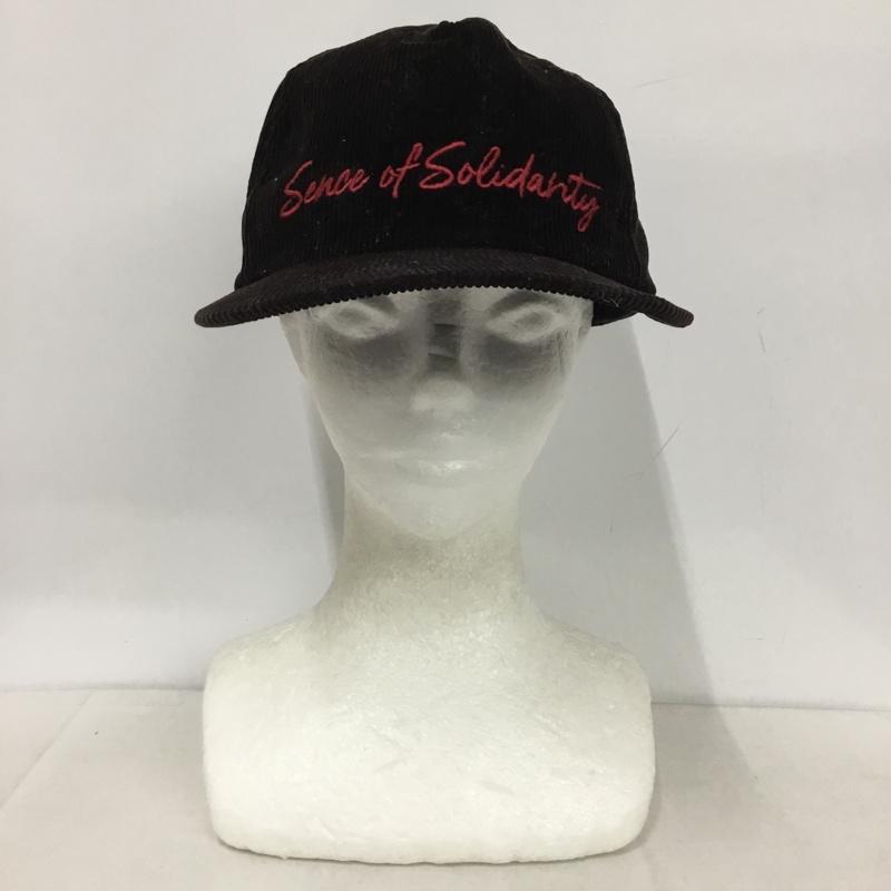 ラッツ RATS 帽子 キャップ 21RA-0914 コーデュロイ SENCE OF SOLIDALITY FREE ロゴ、文字 黒 / ブラック /  メンズ USED 古着 中古 10145786