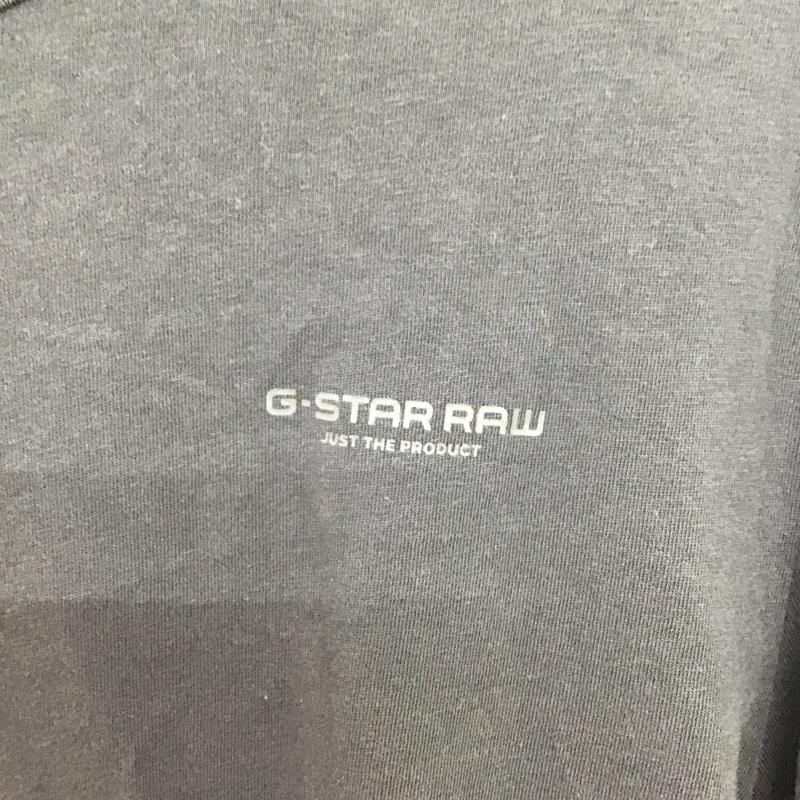 ジースターロゥ G-STAR RAW カットソー 長袖 長袖カットソー プリントカットソー クルーネック M ロゴ、文字 灰 / グレー /  メンズ USED 古着 中古 10132692