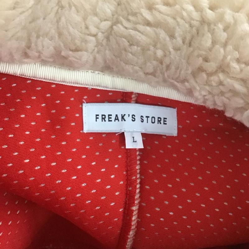 フリークスストア FREAK S STORE ジャケット、上着 ジャンパー、ブルゾン フリースジャケット ジップアップジャケット ジャンパー カジュアルジャケット アウター L ロゴ、文字 ベージュ / ベージュ /  メンズ USED 古着 中古 10106654