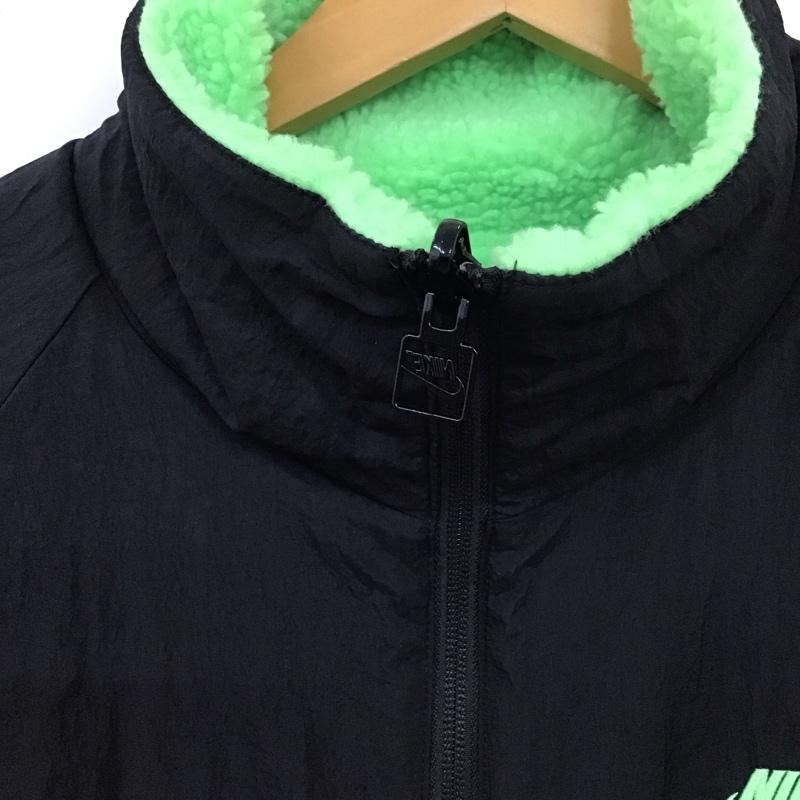 ナイキ NIKE ジャケット、上着 ジャケット、ブレザー bq6546-350 フリースジャケット ジップアップジャケット アウター リバーシブル XXL ロゴ、文字 緑 / グリーン /  メンズ USED 古着 中古 10129608