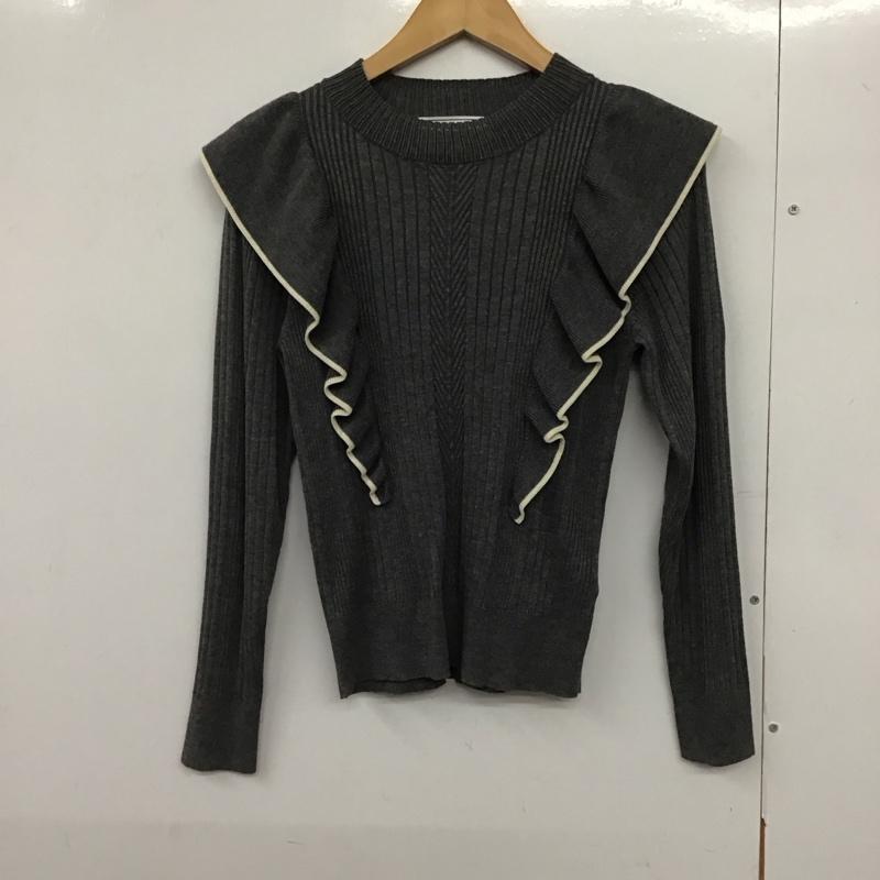 ロペピクニック ROPE  PICNIC ニット、セーター 長袖 38 無地 灰 / グレー /  レディース USED 古着 中古 10142890