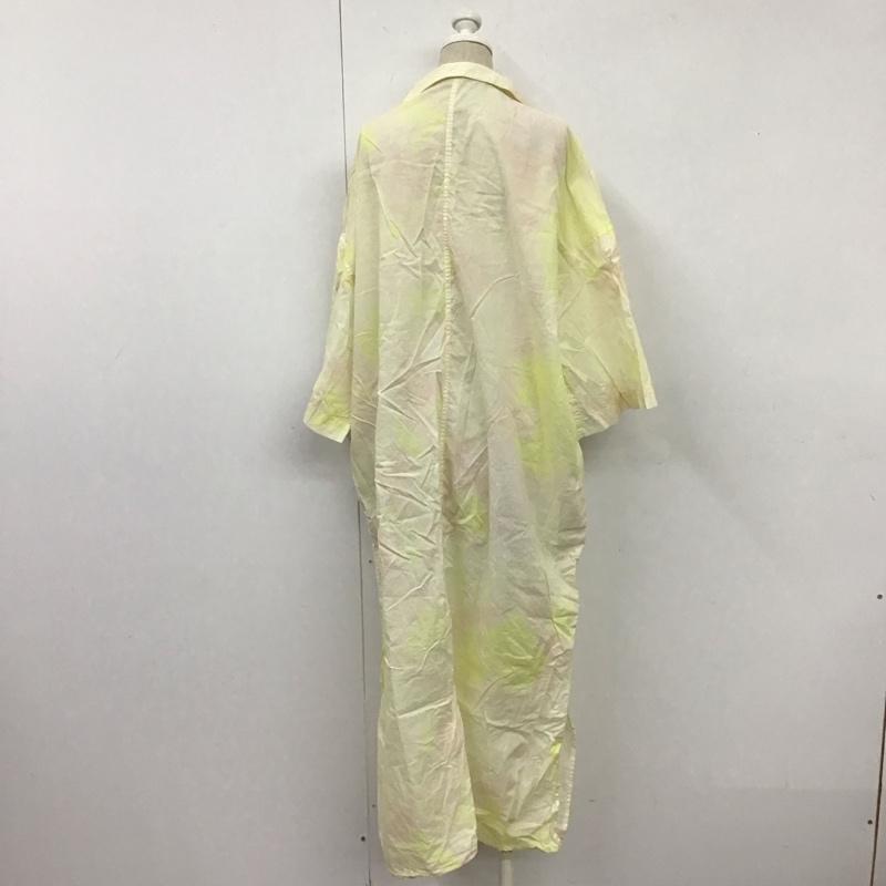ビューティアンドユースユナイテッドアローズ BEAUTY&YOUTH UNITED ARROWS ワンピース ロングスカート 1626-105-3720 コットンタイダイオープンカラーワンピース 七分袖  黄 / イエロー /  レディース USED 古着 中古 10109398