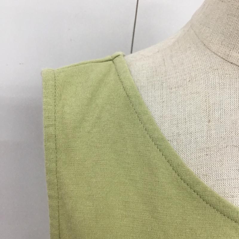 アイテムズ アーバンリサーチ ITEMS URBAN RESEARCH ワンピース ロングスカート IT15-26B003 ノースリーブ カットワンピース FREE 無地 黄緑 / イエローグリーン /  レディース USED 古着 中古 10114027