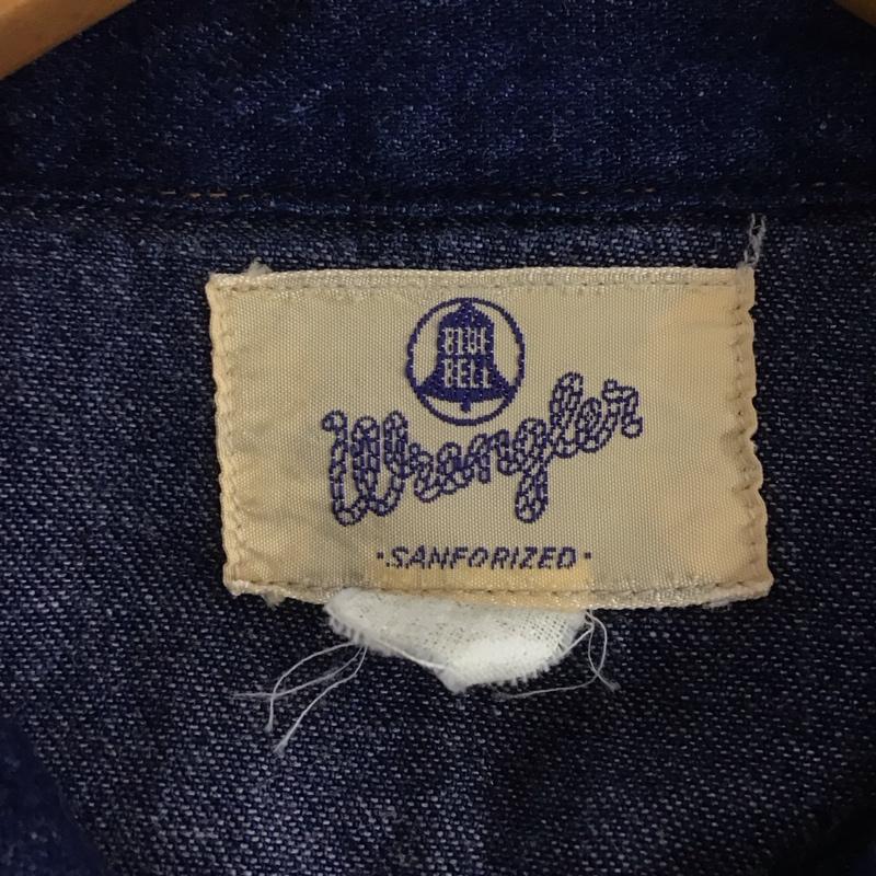 ラングラー Wrangler シャツ、ブラウス 長袖 長袖シャツ 無地シャツ カラーシャツ デニムシャツ 無地 インディゴ / インディゴ /  メンズ USED 古着 中古 10147019