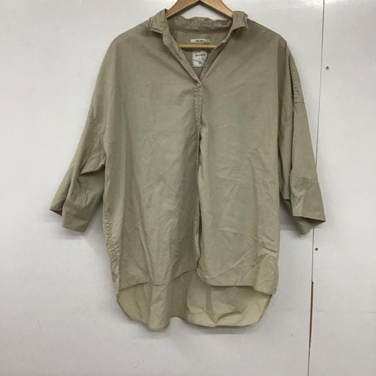 ニコアンド niko and... シャツ、ブラウス 七分袖 S202DA01AD マーセBIGショートシャツ L 無地 ベージュ / ベージュ /  レディース USED 古着 中古 10133837