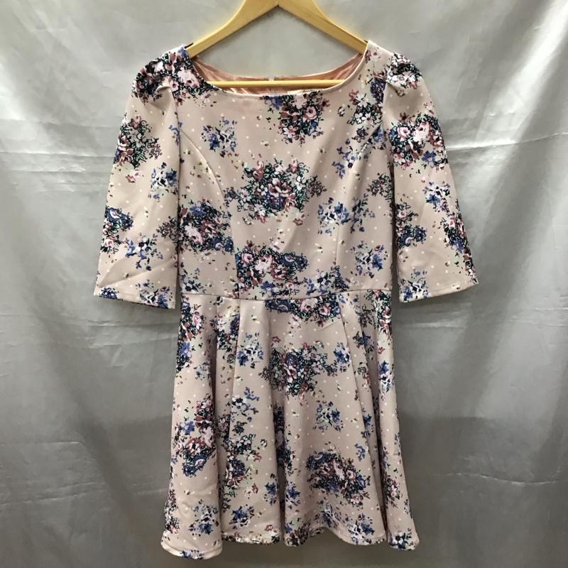 ダズリン dazzlin ワンピース ミニスカート 021410303601 五分袖 M 花柄 桃 / ピンク /  レディース USED 古着 中古 10115429