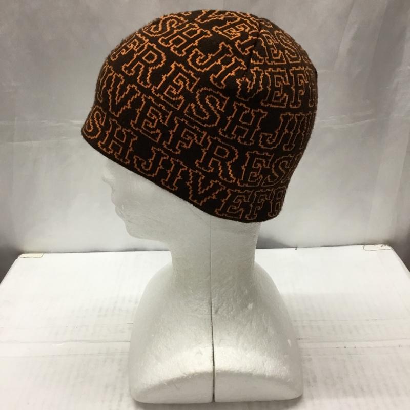 フレッシュジャイブ FRESHJIVE 帽子 ニット帽 ビーニー ロゴ、文字 茶 / ブラウン / X 橙 / オレンジ /  メンズ USED 古着 中古 10111998