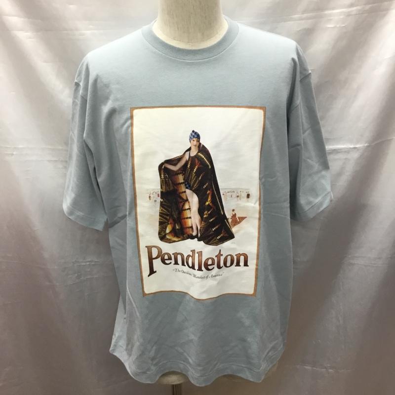 ペンドルトン PENDLETON Tシャツ 半袖 0275-0215 VINTAGE POSTER アートプリント ビックシルエット タグ付き M プリント 水色 / ライトブルー /  メンズ USED 古着 中古 10114822