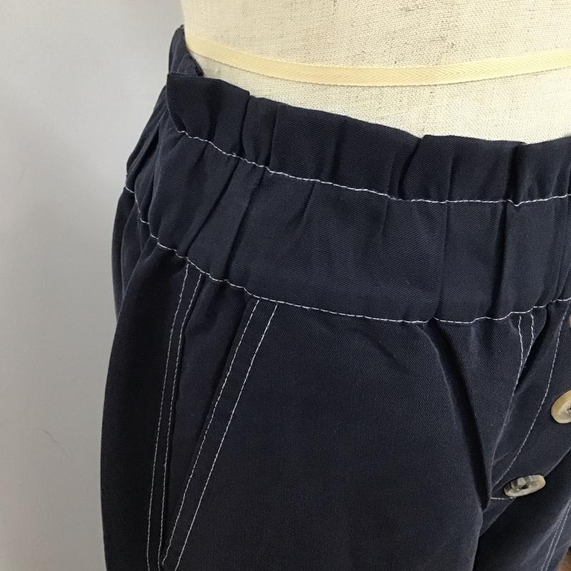 ザラ ZARA パンツ スラックス スラックスパンツ ワイドパンツ カジュアルパンツ XS 無地 紺 / ネイビー /  レディース USED 古着 中古 10122533