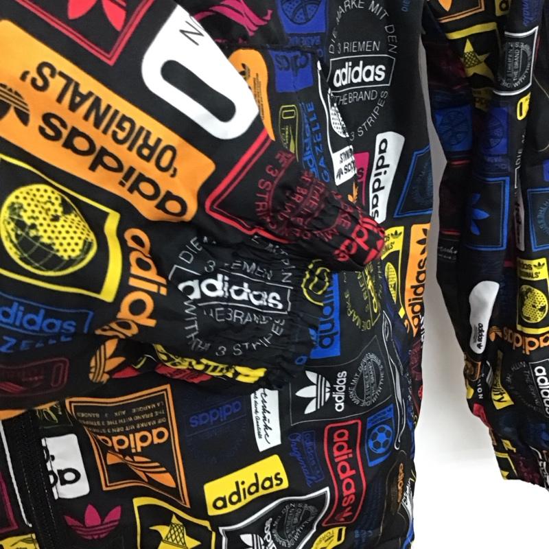 アディダスオリジナルス adidas originals パーカー 長袖 az1173 グラフィックマルチウィンドブレーカー ジップアップアップパーカー M プリント マルチカラー / マルチカラー /  メンズ USED 古着 中古 10123620