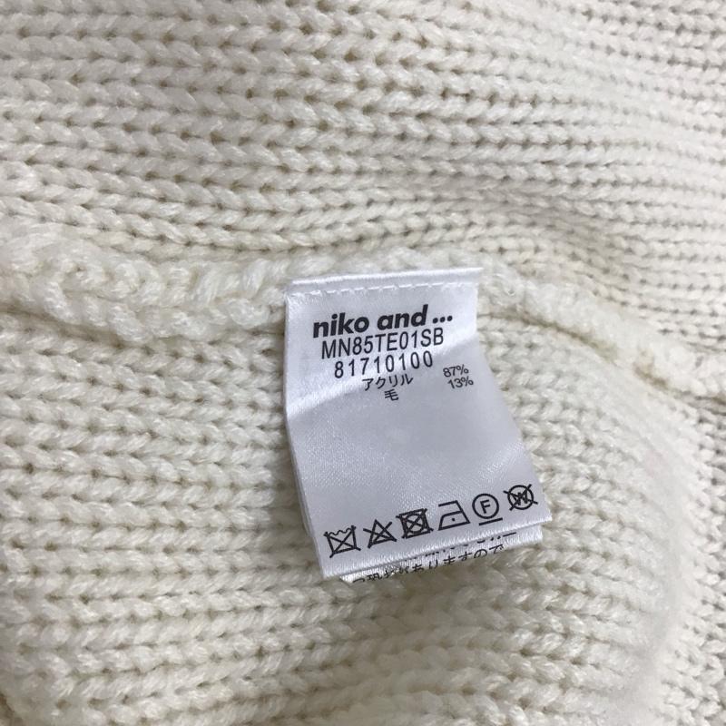 ニコアンド niko and... カーディガン 長袖 長袖ニットカーディガン 前開ニット ロングカーディガン 4 総柄 アイボリー / アイボリー /  レディース USED 古着 中古 10147046