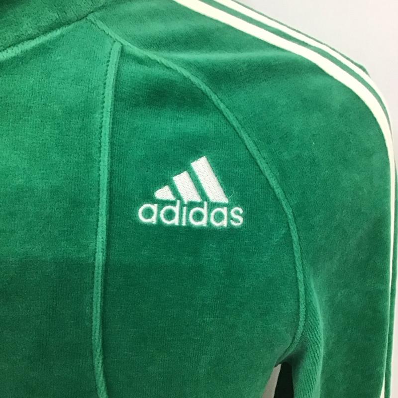 アディダス adidas ジャケット、上着 ジャンパー、ブルゾン ジップアップジャケット ジャンパー ジャケット カジュアルジャケット ジャージ S ロゴ、文字 緑 / グリーン /  メンズ USED 古着 中古 10123797