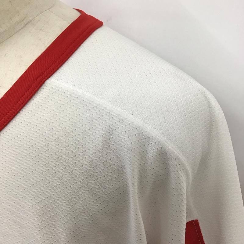 古着 USED カットソー 長袖 ホッケーシャツ Vネックカットソー ロングスリーブカットソー プリントTシャツ XXL ロゴ、文字 白 / ホワイト / X 赤 / レッド /  メンズ USED 古着 中古 10119955