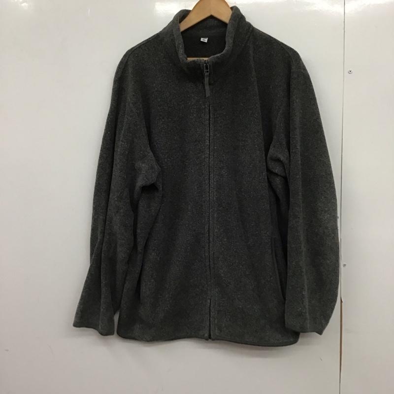 ユニクロ UNIQLO ジャケット、上着 ジャンパー、ブルゾン 347-072655 ジップアップジャケット フリースジャケット スタンドネック XL 無地 灰 / グレー /  メンズ USED 古着 中古 10148481