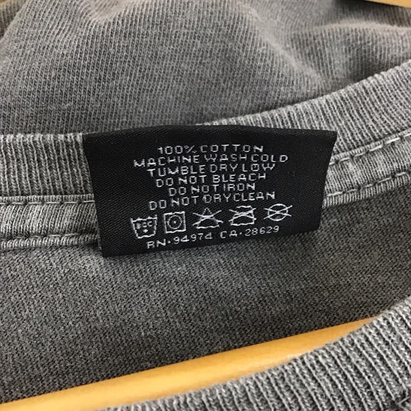 ステューシー STUSSY Tシャツ 半袖 半袖カットソー プリントTシャツ クルーネックカットソー L プリント 灰 / グレー /  メンズ USED 古着 中古 10132556