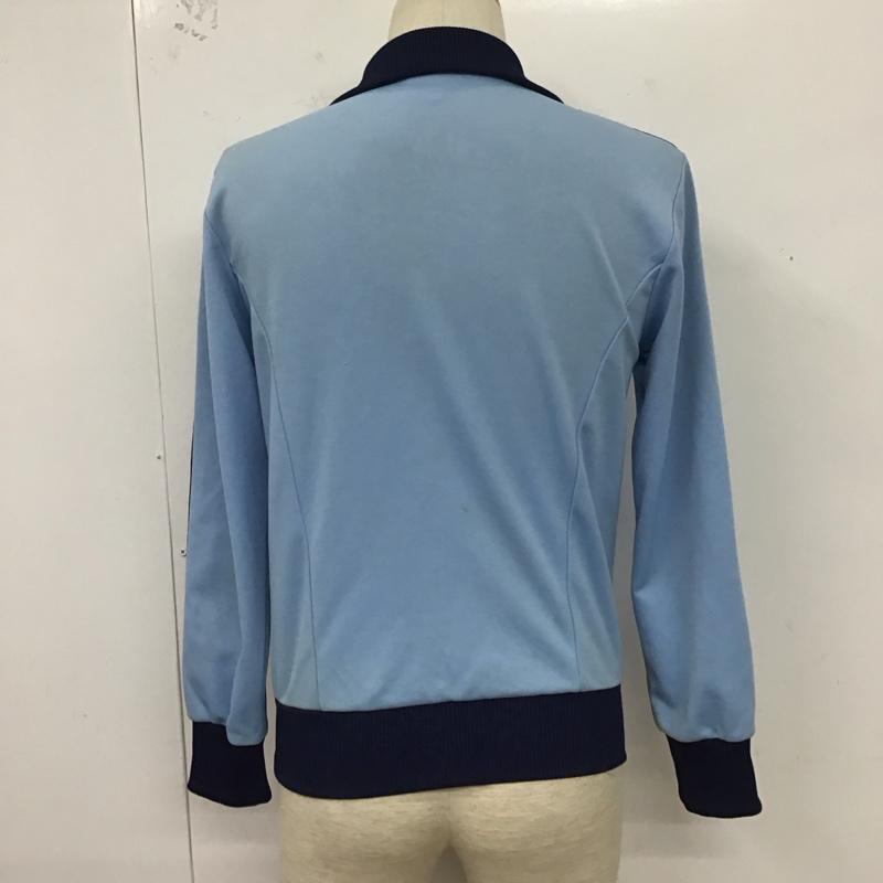 アディダス adidas ジャケット、上着 ジャケット、ブレザー ジップアップジャケット ジャージ 70s 現状品 ロゴ、文字 水色 / ライトブルー /  メンズ USED 古着 中古 10124942