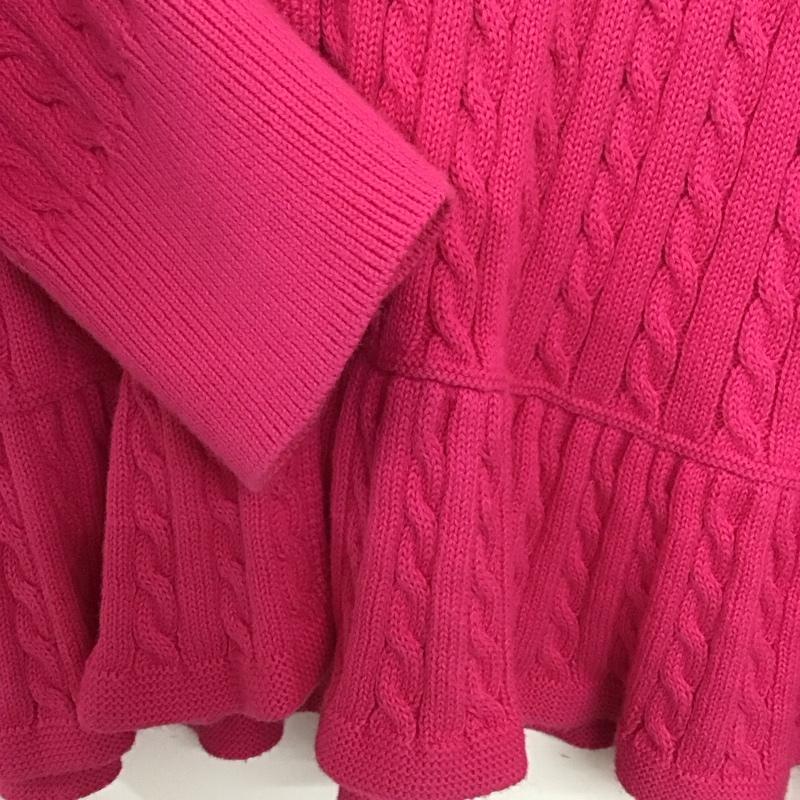 ラルフローレン RALPHLAUREN カーディガン 長袖 160cm 無地 桃 / ピンク /  ガールズ USED 古着 中古 10140364