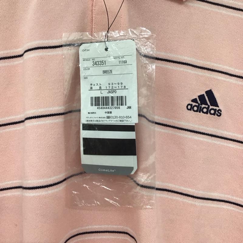 アディダス adidas ポロシャツ 半袖 L ボーダー柄 マルチカラー / マルチカラー /  メンズ USED 古着 中古 10130151