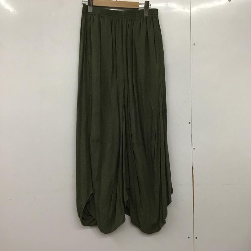 ニコアンド niko and... スカート ロングスカート ロングスカート フレアスカート カジュアルスカート M 総柄 カーキ / カーキ /  レディース USED 古着 中古 10145185