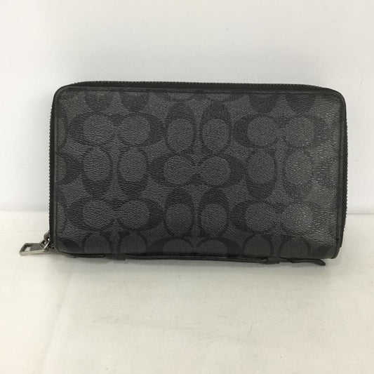 コーチ COACH クラッチバッグ、パーティバッグ クラッチバッグ、パーティバッグ クラッチバッグ 長財布 総柄 黒 / ブラック /  メンズ USED 古着 中古 10137332