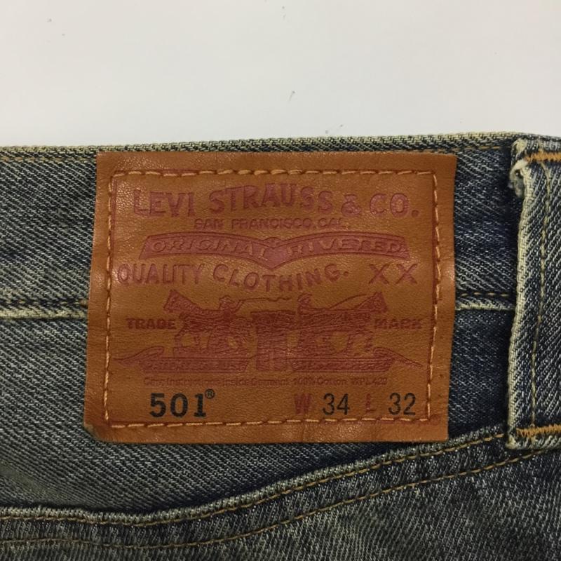 リーバイストラウスアンドコー Levi Strauss & co. パンツ デニム、ジーンズ デニムパンツ ストレートパンツ ワイドパンツ カジュアルパンツ 34 無地 インディゴ / インディゴ /  メンズ USED 古着 中古 10115008