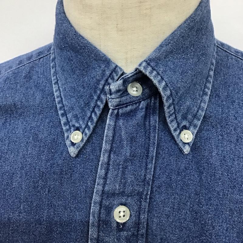 ラルフローレン RALPHLAUREN シャツ、ブラウス 長袖 長袖シャツ デニムシャツ カラーシャツ S ロゴ、文字 インディゴ / インディゴ /  メンズ USED 古着 中古 10126280