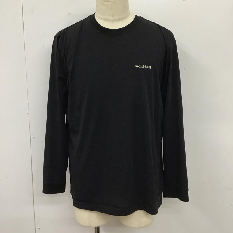 モンベル mont-bell Tシャツ 長袖 1114112 WIC ロングスリーブT XL ロゴ、文字 黒 / ブラック /  メンズ USED 古着 中古 10112682