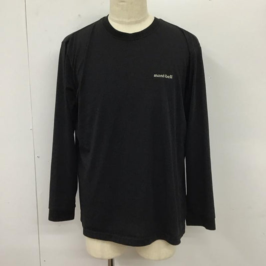 モンベル mont-bell Tシャツ 長袖 1114112 WIC ロングスリーブT XL ロゴ、文字 黒 / ブラック /  メンズ USED 古着 中古 10112682
