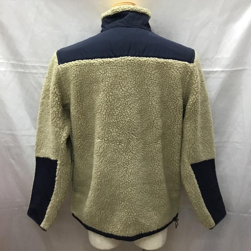 エディーバウアー Eddie Bauer ジャケット、上着 ジャケット、ブレザー ボア フリース M ロゴ、文字 ベージュ / ベージュ / X 紺 / ネイビー /  メンズ USED 古着 中古 10111360