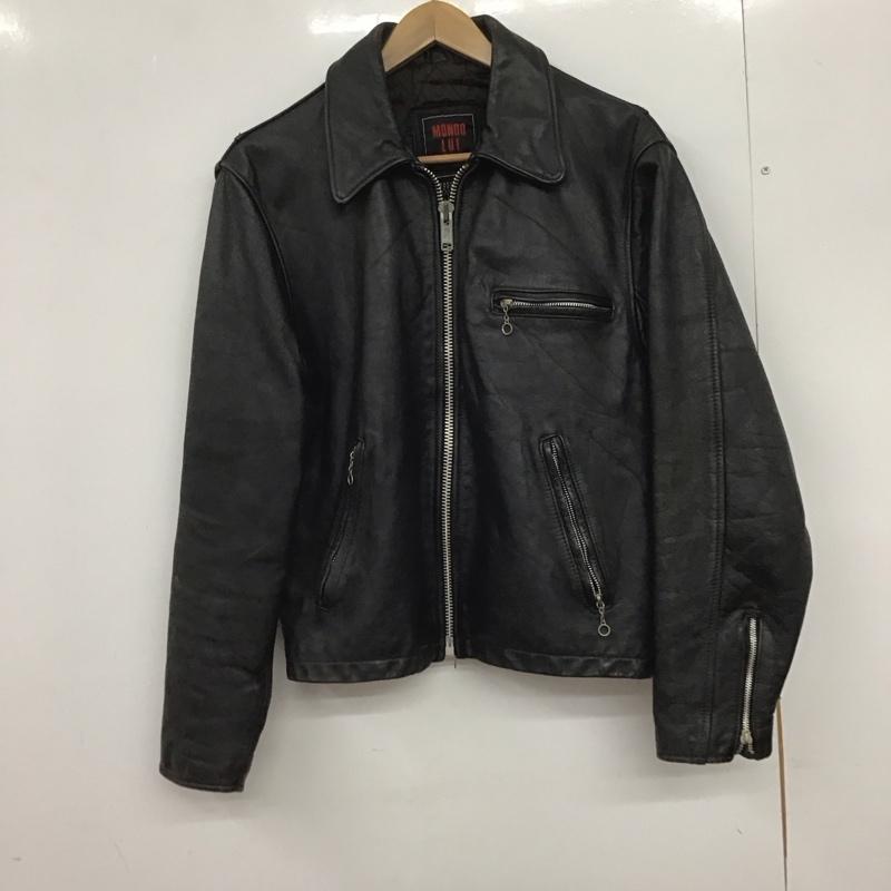 古着 USED ジャケット、上着 ジャンパー、ブルゾン レザージャケット ライダースジャケット アウター M 無地 黒 / ブラック /  メンズ USED 古着 中古 10148201