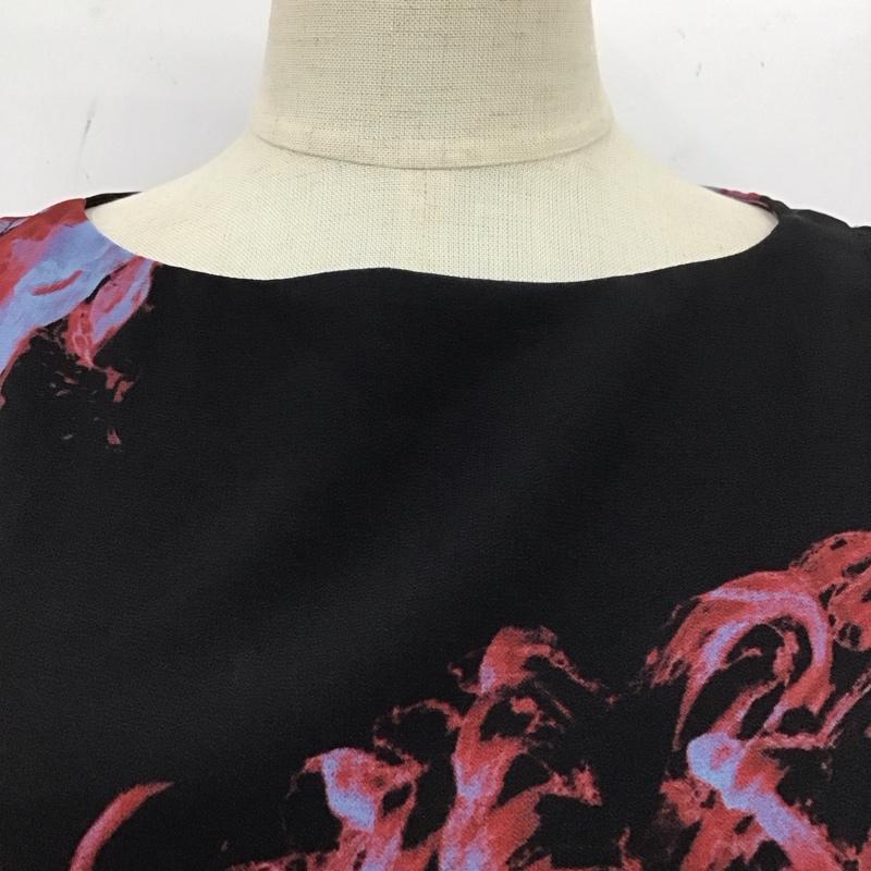 ディーゼル DIESEL ワンピース ロングスカート ノースリーブ XXS 花柄 黒 / ブラック /  レディース USED 古着 中古 10110867