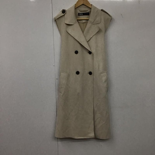 ザラ ZARA ベスト ベスト ロングベスト ノースリーブ バックスリット M 無地 アイボリー / アイボリー /  レディース USED 古着 中古 10138394